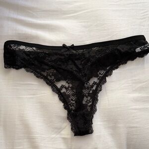 Elegant Black Lace Women's Panties